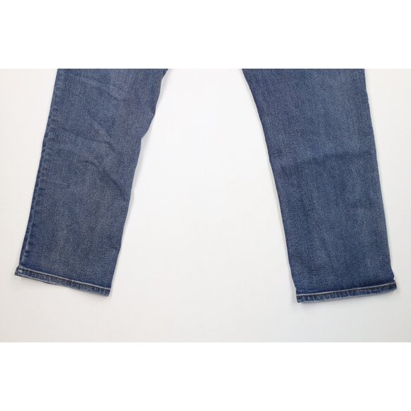 Nat Nast Luxury Originals Mens 36x30 Faded Stretch Straight Leg Denim Jeans Blue - Picture 13 of 14